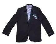 Ben Sherman Mens Burgundy Cedar Black Button Notch Lapel Slim Fit Tuxedo 42R 36W