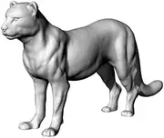 YZT87319 1/87 HO Scene Model Cheetah