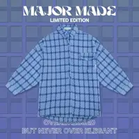 在飛比找momo購物網優惠-【MAJOR MADE】厚實千鳥格毛呢襯衫