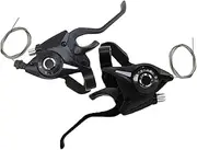Yuecoom Bicycle Brake Levers Gear Shifter, Shifter 3x8 Speed Gear Shifter Brake Lever Combo 24 Speed Shifter Set