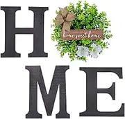 Hanging Farmhouse Wall Decor Room Decor Wood Home Sign,Letter Home Wooden Sign Creative Home Wooden Art Logo Decorative Door Hanging, Pastoral Wall Hanging For Kitchen Entryway