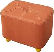 Footstool, 5 Colors of Cloth Wrapped Small Stool for Sitting in The Living Room Changing Shoes Footrest Stool(Orange)