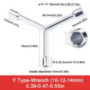 Y Type 3 Way Hex Socket Wrench 8mm 10mm 12mm Repair Spanner Tool 5.5-inch
