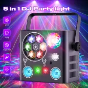 DMX RGB LED Laser Beam Projector Disco Party Stage Gobo Strobe Laser Ball Light