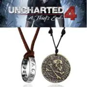 Game Uncharted 4 Ring Thief's End Nathan Drake Pendant Rings Long Short Chain