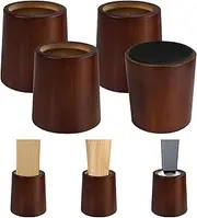 KOIKEY Furniture Raisers Bed Risers - 4 Inch Wooden Circle Heavy Duty Furniture Height Extenders Lifts for Sofa Couch Desk Chair Table Base Raising Space, Convenient Store and Cleaning, Pack of 4
