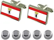 [Select Gifts] Shirt Dress Studs Berlin State Flag Cufflinks