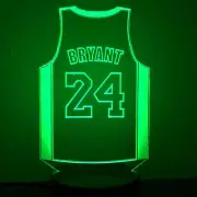 3D Acrylic LED KOBE BRYANT 24 JERSEY LAKERS BBALL 7 Colour Night Light Desk Lamp