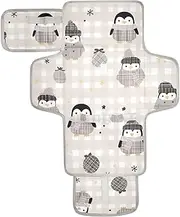 Reusable wipeable Changing pad with Tissue Pocket Portable Diaper Changing pad for Moms, Dads