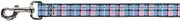 Buckle-Down Pet Leash - Mini Houndstooth Gray/Baby Blue/Pink - 6 Feet Long - 1.5" Wide