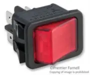 2X New Brand No.08N6034 Cherry Yrm32f2bbrln Switch, Rocker, Dpst, 20a, 250v, Red