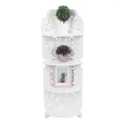 4 Tiers Bathroom Cabinet Corner Shelf Toilet Shower Cupboard Storage Rack