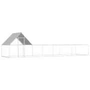 Chicken Coop 8x2x2 m Galvanised Steel vidaXL