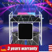 DJ Booth Portable DJ Facade Table Station Event Foldable Tabletop for Show Party