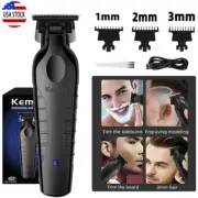 Kemei 2299 Barber Cordless Hair Trimmer 0mm Zero Gapped Carving