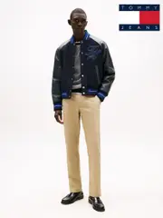 Tommy Hilfiger Cream Denton Stretch Structured Chino Trousers (AW8851) | $277