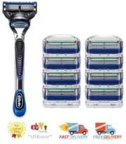 8 Gillette Fusion Razor Blades Refill Cartridges Proglide Shaver Handle Made USA