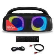 Pyle Dual 5" Portable BT Boombox Speaker with Microphone Priority, 160 Watts
