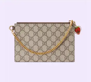 GUCCI手拿包 Handgelenktasche mit Doppel G Erdbeere