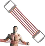 Elastic Strength Bar – Tube Trainer, Upper Shaper | -Spring Expander, Grip Resistance Tool, Male Torso Gear, Adjustable Pull Cords, Home Fitness Cable Set, Arm Tension Bar