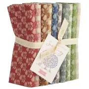 Patchwork Quilting Fabric Tilda Sanctuary Mira Winter FQ 10 Pack