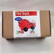 Eco Friendly Toy Red Fire Truck by Lukes Toy Factory 3+ Pre-School USA Made NEW