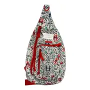 Vera Bradley Iconic Sling Backpack Red Sea Life Seahorse Turtle Crab Octopus NEW
