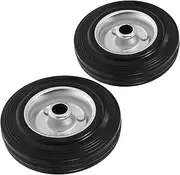 GAROZATION 2pcs Replacement Caster Wheels for Shopping Carts Utility Carts and Hand Trucks Durable Rubber Wheel Set for Smooth Rolling and Easy Maneuvering