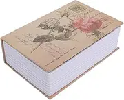 WHAMVOX 1pc Metal Book Safe Creative Book Safe Box Key Lock Sturdy Design for Home Use Travel Secure Storage for Valuables Blends Seamlessly Decor Rose Flower Style