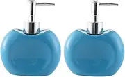 Refillable Soap Dispenser Ceramic Soap Dispenser 10oz Creative Shape Liquid Soap Dispensers with Silver Pump Lotion Refillable Hand Dish Dispenser Body Wash Dispenser