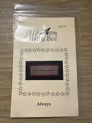 Glory Bee Always Kiss Me Goodnight needlepoint pattern leaflet cross stitch