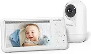 momcozy Baby Monitor with Camera 5 Inch 1080P HD Video Baby Monitor without WiFi with Camera and Audio 5000 mAh Battery Baby Monitor, IR Night Vision Wide Angle Lens 2-Way Audio Vox Mode 960 Feet