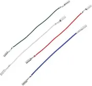 OSALADI 4Pcs Assorted Color Lead Wires for Record Players Easy to Install Remove Compatible with Phonographs for Safe Use Record Player