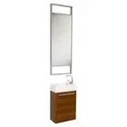 Pulito 16"Small Teak Bathroom Vanity & Tall Mirror