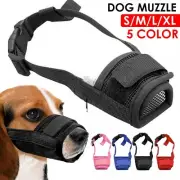 Dog Puppy Muzzle Anti Bite Stop Barking Chewing Mesh Mask Training Small Large