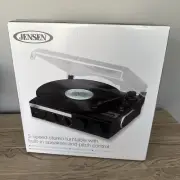 JENSEN JTA-230R 3-speed Stereo Turntable With Built-in Speakers With USB NEW