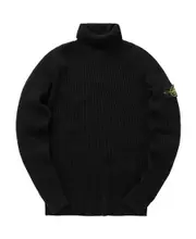 Stone Island Compass Patch Roll-Neck Knitted Jumper XL,M black