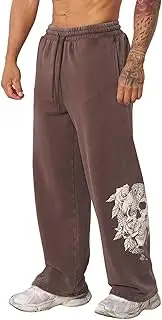 [BOOMLEMON] Mens Graphic Print Joggers Baggy Casual Workout Pants Bandana Punk Streetwear Sweatpants with Pockets