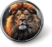 [FZMVSQH] Scifi Lion Printed Round Button Pin Badges Metal Pinback Buttons 1 Inch Pins for Hat Shirt Clothing Bags Decoration, Circular, Aluminum