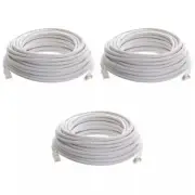 3 x 50ft FEET White Internet LAN CAT5e Network Cable for Computer Modem Router