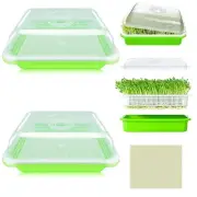 2 Pack Seed Sprouter Trays with Lids for Wheatgrass and Microgreens