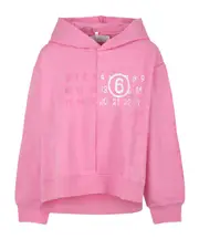 MM6 Maison Margiela Kids Numbers-Printed Hoodie 8Y,14Y,12Y,10Y Pink