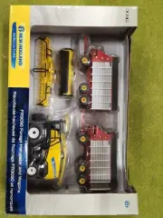 1/64 ERTL *RARE NEW HOLLAND FR9090 FORAGE HARVESTER WITH WAGONS/ FARM TOY