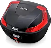 [Givi] 78034 Motorcycle Rear Box Monolok 1.3 gal (37 L) Blade Series B37N902 Black Painted Red Lens