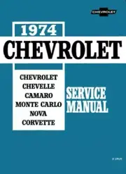 1974 Chevrolet Shop Service Repair Manual Book Engine Drivetrain Electrical OEM