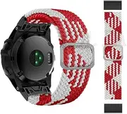 [UMCNVV] 26mm 22mm Sport Nylon Strap Wristband for Garmin Fenix 6X 6 Pro 5X 5 7X 7 3HR Forerunner 935 Smart Watch Quick Release Bracelet
