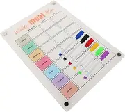 OHPHCALL Weekly Fridge Calendar Meal Planner Fridge Menu Board Dry Erase Board Fridge Planner Schedule Planner with Markers for Kitchen Refrigerator A4