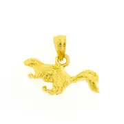 14K Gold 3D Squirrel Charm