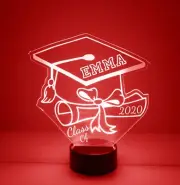 Graduation Cap, Personalized FREE, LED Night Light, Graduation Gift, With Remote
