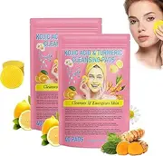 80 Pcs Sorized Turmeric Kojic Acid Pads, Turmeric Kojic Acid Cleansing Pads, for Dark Spots, Exfoliating and Balancing Skin Oil and Water